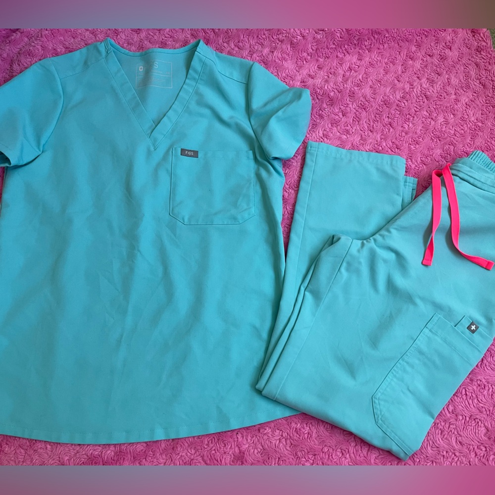 FIGS NEON BLUE CATARINA AND YOLA PANTS